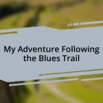 My Adventure Following the Blues Trail