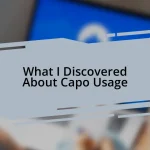 What I Discovered About Capo Usage