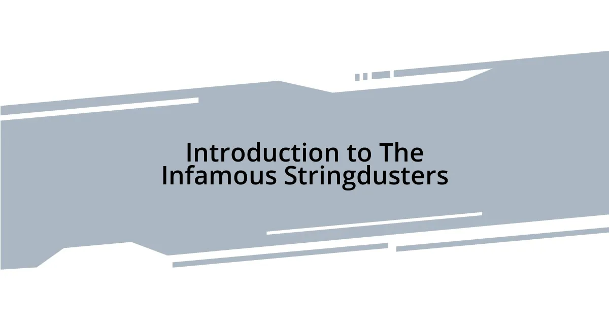 Introduction to The Infamous Stringdusters